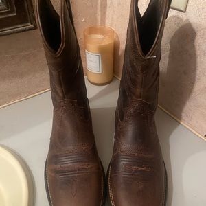 Men’s steel toe boots with Mexican flag